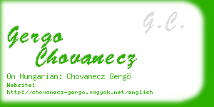 gergo chovanecz business card