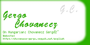 gergo chovanecz business card